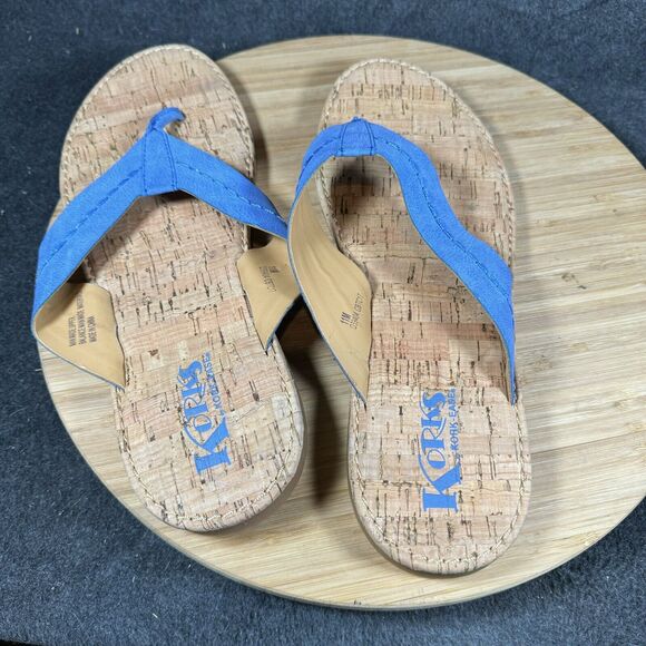 Korks Women's Flip Flop Sandals Blue Size US 11 - Picture 4 of 6